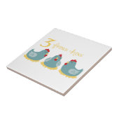 Carreau 3 poules françaises (Côté)