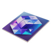 Carreau 3D bleu et violet (Côté)