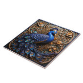 Carreau 3D, effet Blue Peacock, baroque (Côté)