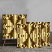 Carreau 3D Gold Geometric Luxury Seamless Pattern