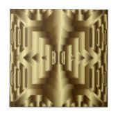 Carreau 3D Gold Geometric Luxury Seamless Pattern (Devant)