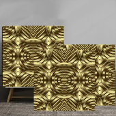 Carreau 3D Gold Metallic Geometric Pattern luxury