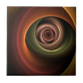 Carreau 3D Spirale Abstraite couleurs chaudes Art fractal  (Devant)