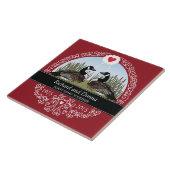 Carreau 40e anniversaire Mariage personnalisé, Oies (Côté)