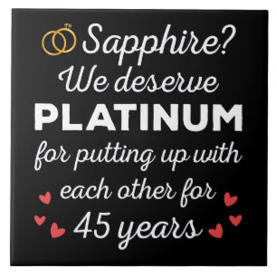 Carreau 45e anniversaire du Mariage I - Sapphire Funny Cou