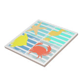 Carreau 4 carrés de conception d'océan (Côté)