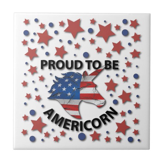 Carreau 4 juillet mignonne rouge, blanc et bleu américain (Devant)