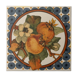 Carreau 4e de 5 Repro 1890s Doulton Lambeth Peint à la ma