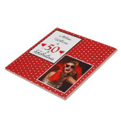 Carreau 50 et nom fabuleux Photo 50e anniversaire WH Red (Côté)