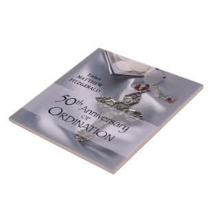 Carreau 50e personnalisation Nom de l'ordre Anniversaire C
