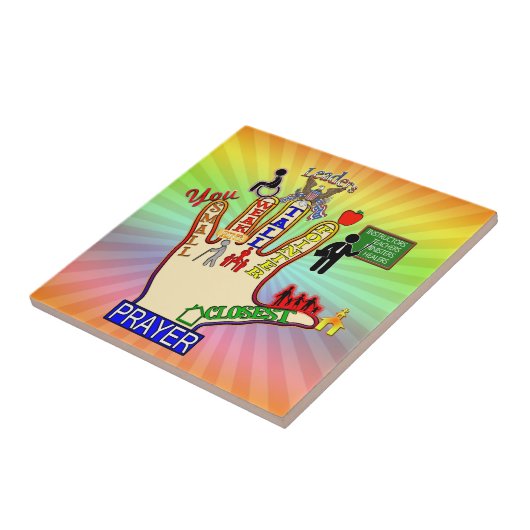 CARREAU 5 AIDE DE PRIÈRE DE CINQ DOIGTS (Côté)