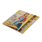 Carreau 60s Dame dans la cuisine l Retro (Côté)