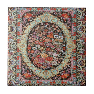 Carreau 60s Vintage Perse Turc Floral Motif