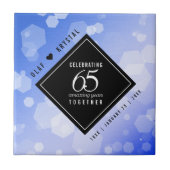 Carreau 65e anniversaire de l'élégant Mariage Blue Sapphir (Devant)