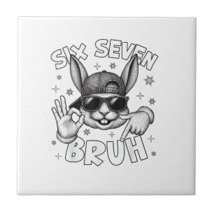 Carreau 67 Six Seven Bruh Lapin Mignon avec Lunettes de So