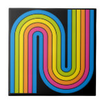 Carreau 70s Retro Vintage Style Geometric Design<br><div class="desc">Colorful 1970s Style Retro Vintage Geometric Design.</div>