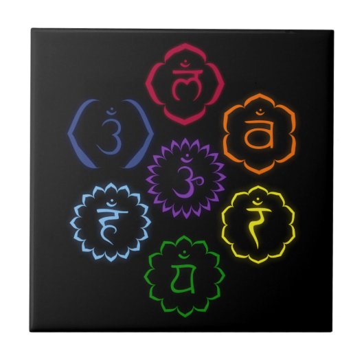 Carreau 7 Chakras en cercle (Devant)