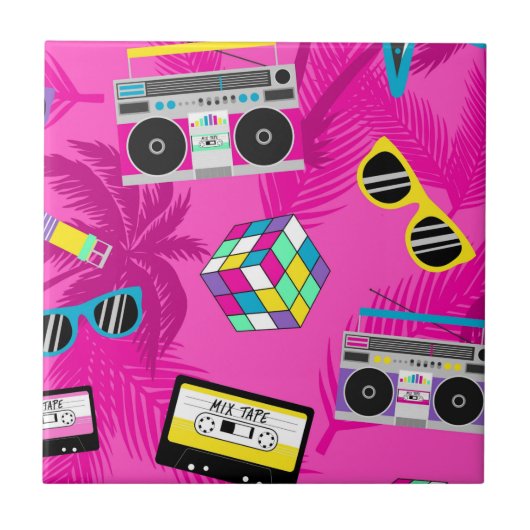 Carreau 80s assez rose (Devant)