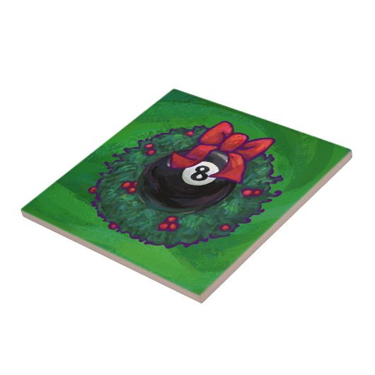 Carreau 8 Balle Noël en vert (Côté)