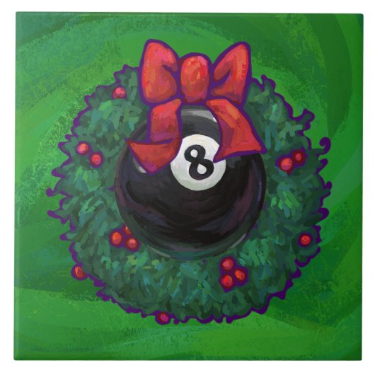 Carreau 8 Balle Noël en vert (Devant)