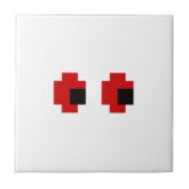 Carreau 8 bits Éffrayants yeux rouges (Devant)