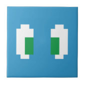 Carreau 8 Bits Pixel Manga Yeux verts (Devant)