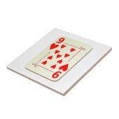 Carreau 9 de la carte de jeu de coeurs (Côté)