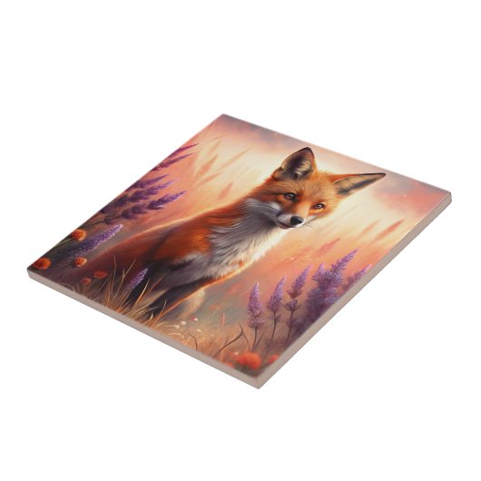 Carreau A Cute Forest Red Fox (Côté)
