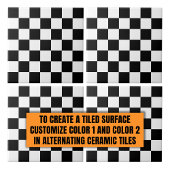 Carreau À damiers noir et blanc