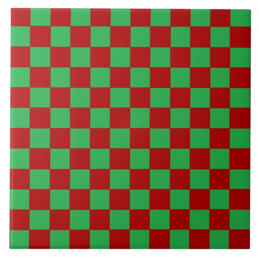 Carreau à damiers rouge et vert (Devant)