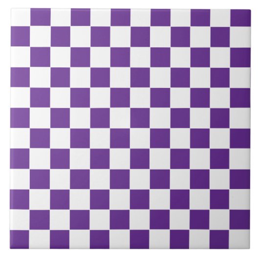 Carreau à damiers Royal violet et blanc (Devant)
