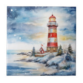 Carreau A Lighthouse in Winter (Devant)
