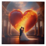 Carreau A married couple en a heart. AI<br><div class="desc">A very beautiful wedding picture. L'idéal vend pour la people en love. Parfait pour une occasion romantique. Contenu génératif. A paires</div>