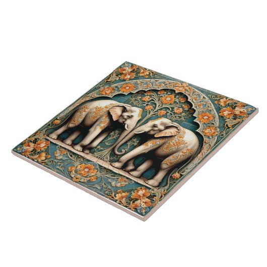 Carreau A Pair of Pachyderms (Côté)