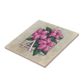 Carreau A pour Monogramme de fleurs d'Azalea (Côté)