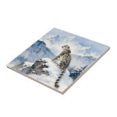 Carreau A Snow Leopard on Snowy Peak Personalized (Côté)