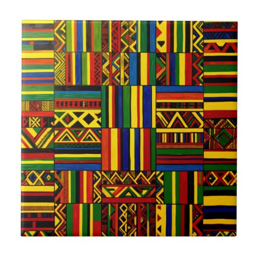 Carreau A stylized interpretation of "Kente" print (Devant)