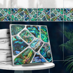 Carreau Abalone Shell Texture - Collage de cellules N13