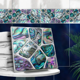 Carreau Abalone Shell Texture - Collage de cellules N3