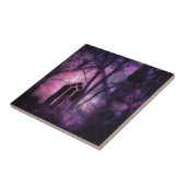 Carreau Abandon de l'église Purple Night Sky Art numérique (Côté)