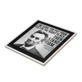 Carreau Abe Lincoln et citation "Tenez ferme" (Côté)