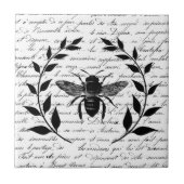 Carreau Abeille avec Laurel Wreath et écriture française (Devant)