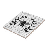 Carreau Abeille avec Laurel Wreath et écriture française (Côté)
