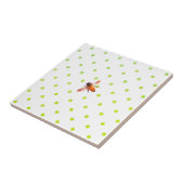 Carreau Abeille de miel et pois verts (Côté)