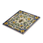Carreau Abeille de miel traditionnel Bleu Jaune Méditerran (Côté)