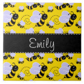 Carreau Abeille jaune et noire (Devant)