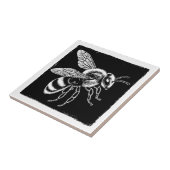 Carreau Abeille noir et blanc (Côté)