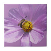 Carreau Abeille sur fleur violette (Devant)