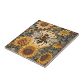 Carreau Abeille vintage et tournesol (Côté)