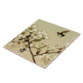 CARREAU ABEILLES À MIEL ET ROSES SAUVAGES MONOGRAMME (Côté)